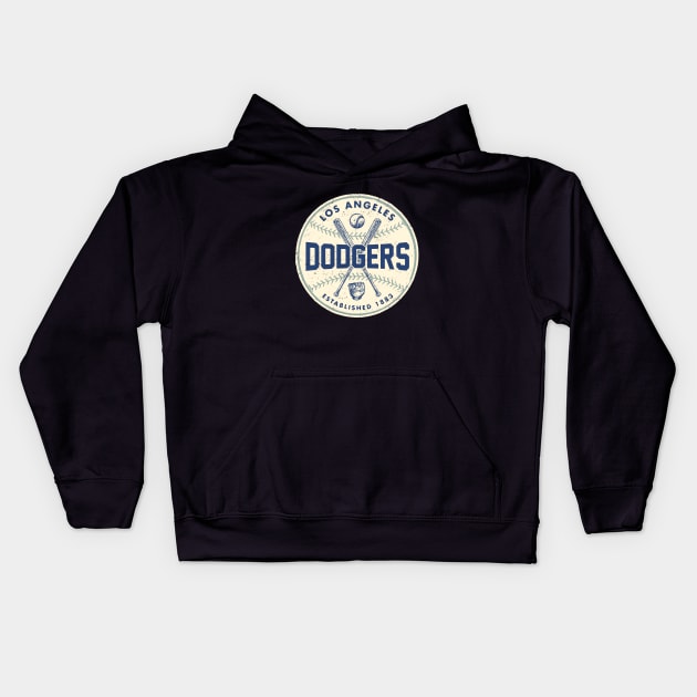 Old Style Los Angeles Dodgers 3 by Buck Tee Kids Hoodie by Buck Tee